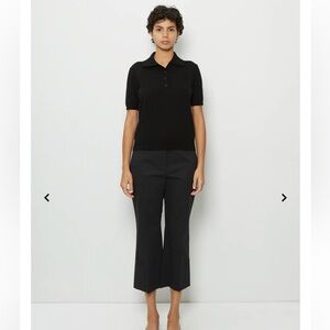 The Row Black 100% cashmere Olin top
